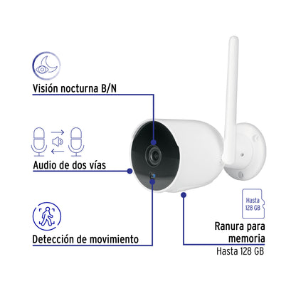 Cámara WiFi Tipo Bala 2MP, Volteck | CTV-21W | 49559