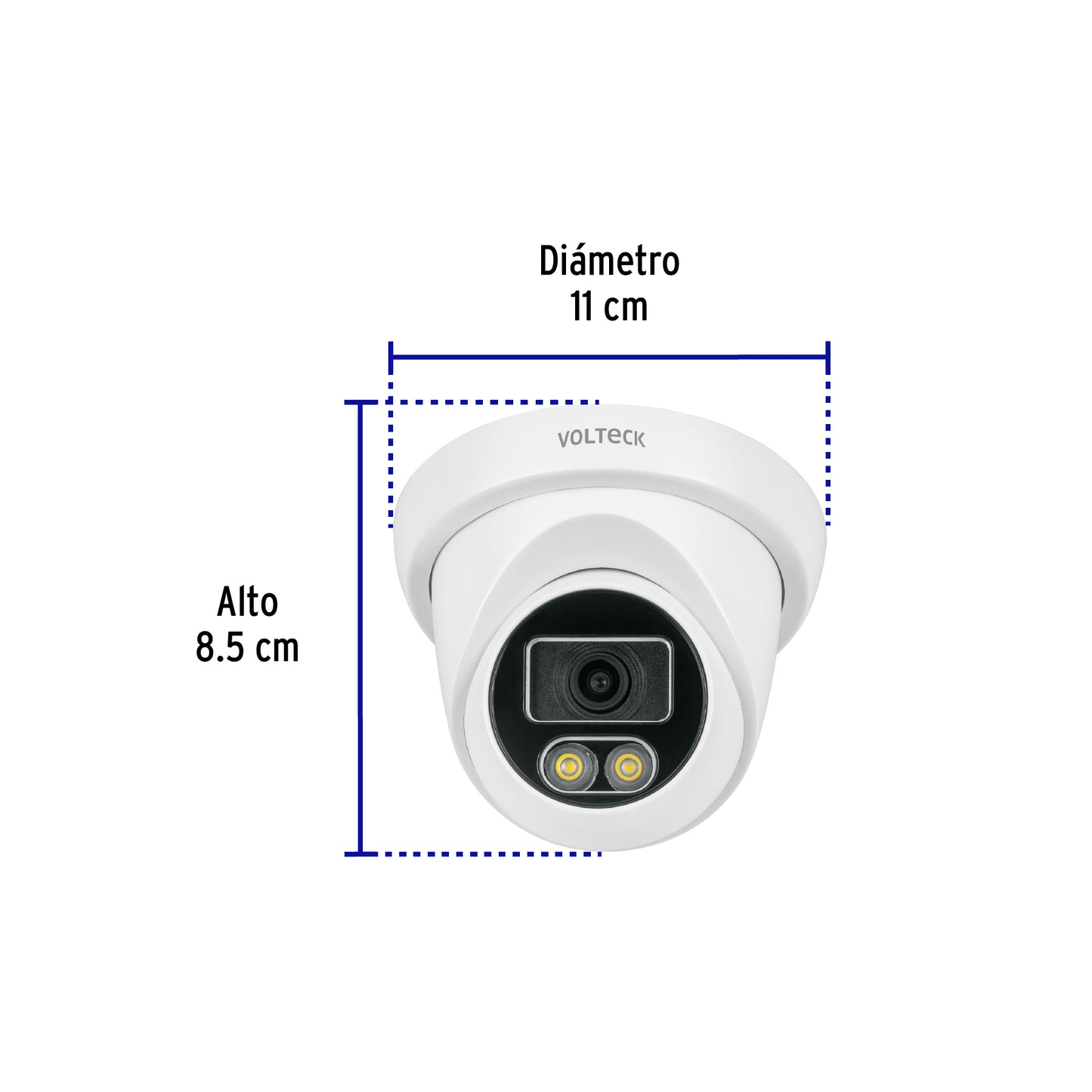 Cámara Tipo Domo 5MP, Lente 2.8mm, c/Micrófono, Volteck | CTV-51A | 49580