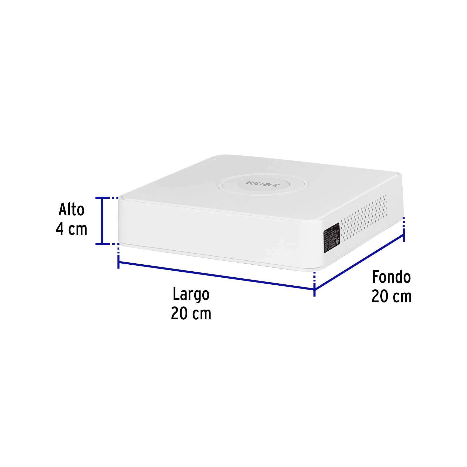 Video grabador DVR de 8 canales, 5MP, Volteck | CTV-DVR-8A | 49585