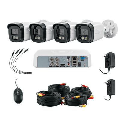 Kit video vigilancia, 4 canales, 4 cámaras, 5MP, Disco 1TB | CTV-KIT-4A | 49586