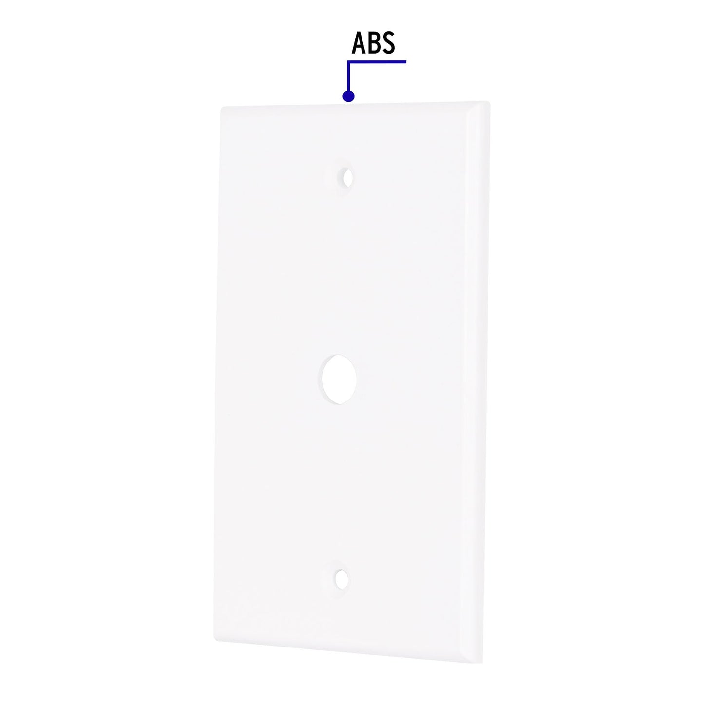 Placa de ABS pasacable, Standard, blanco, Volteck | PPAN-SB | 49711