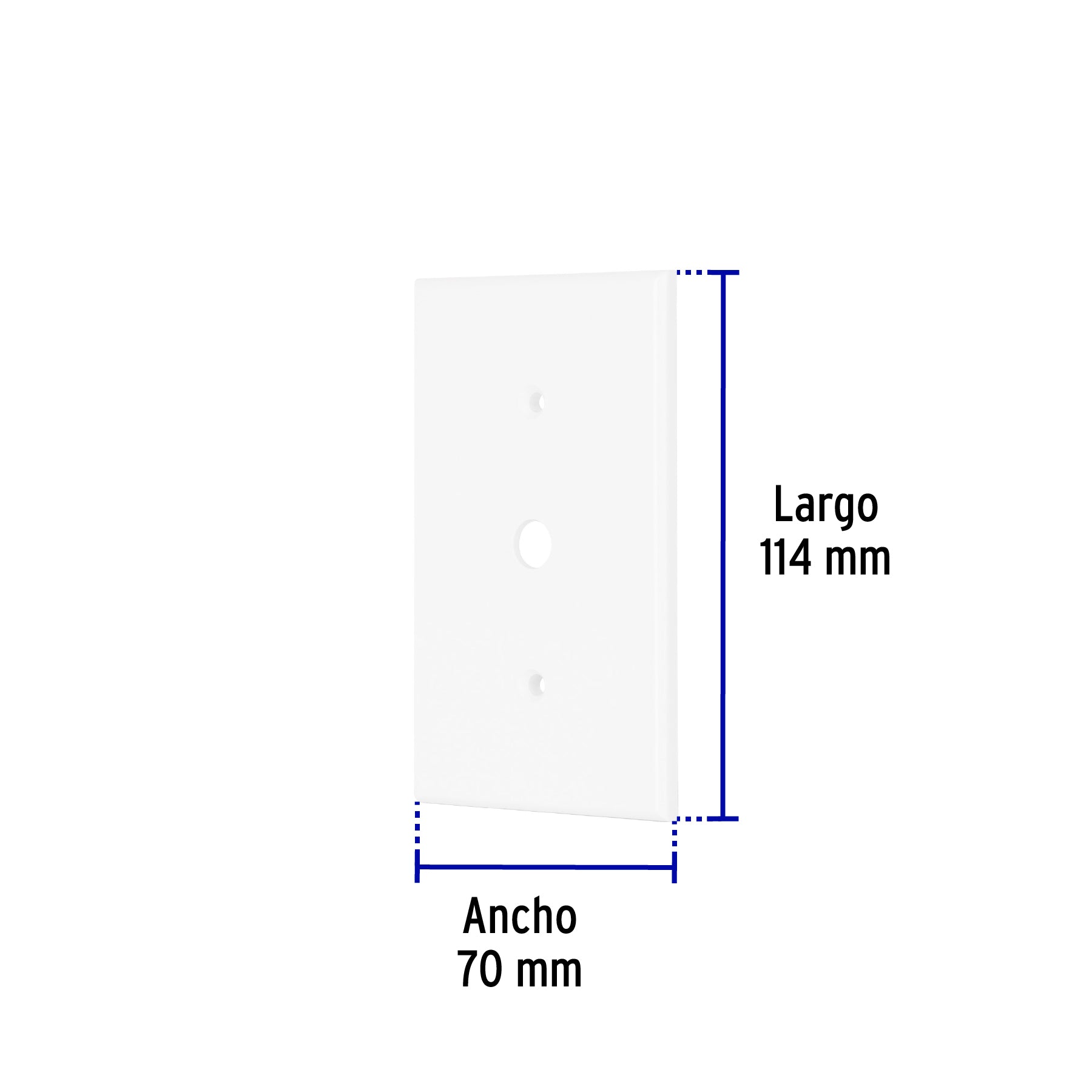 Placa de ABS para atenuador, Standard, blanco, Volteck | PPDI-SB | 49712