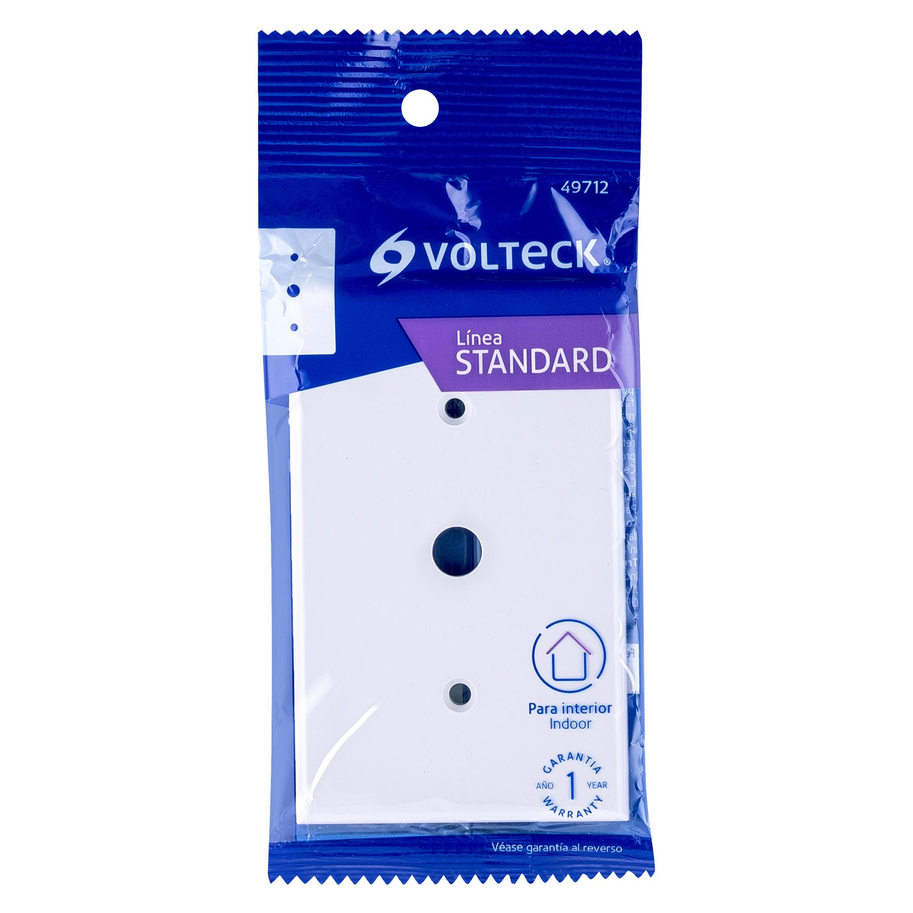 Placa de ABS para atenuador, Standard, blanco, Volteck | PPDI-SB | 49712