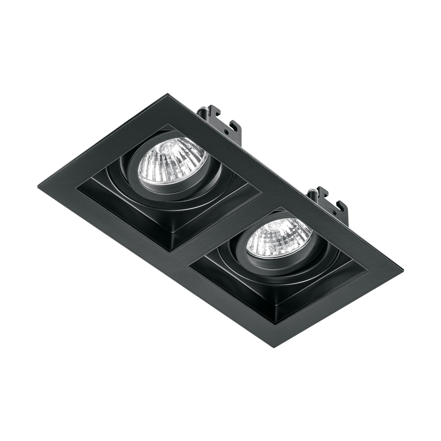 Luminario empotrable con 2 spots dirigibles, negro, VOLTECK | EMP-721S | 49713