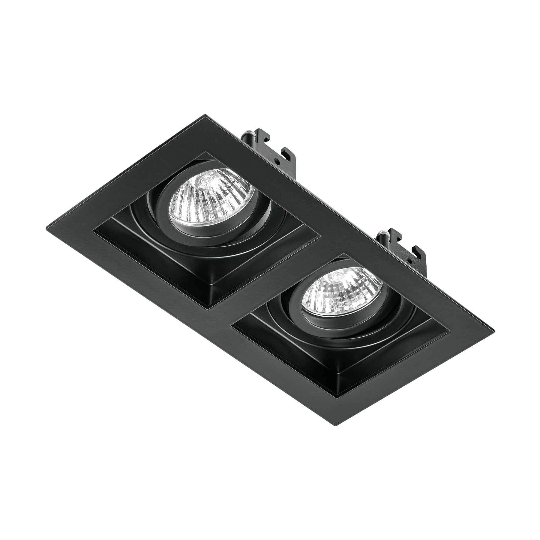 Luminario empotrable con 2 spots dirigibles, negro, VOLTECK | EMP-721S | 49713