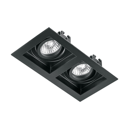 Luminario empotrable con 2 spots dirigibles, negro, VOLTECK | EMP-721S | 49713