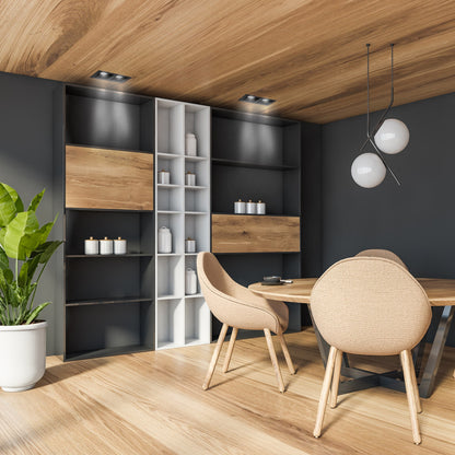 Luminario empotrable con 2 spots dirigibles, negro, VOLTECK | EMP-721S | 49713