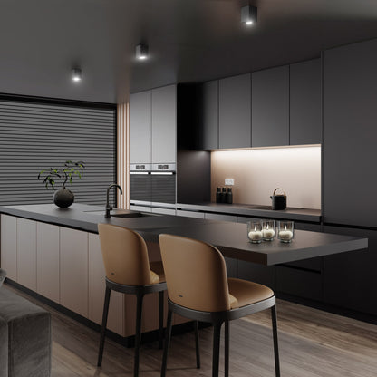 Luminario de sobreponer c/spot dirigible, cuadrado, negro | SOB-403S | 49719