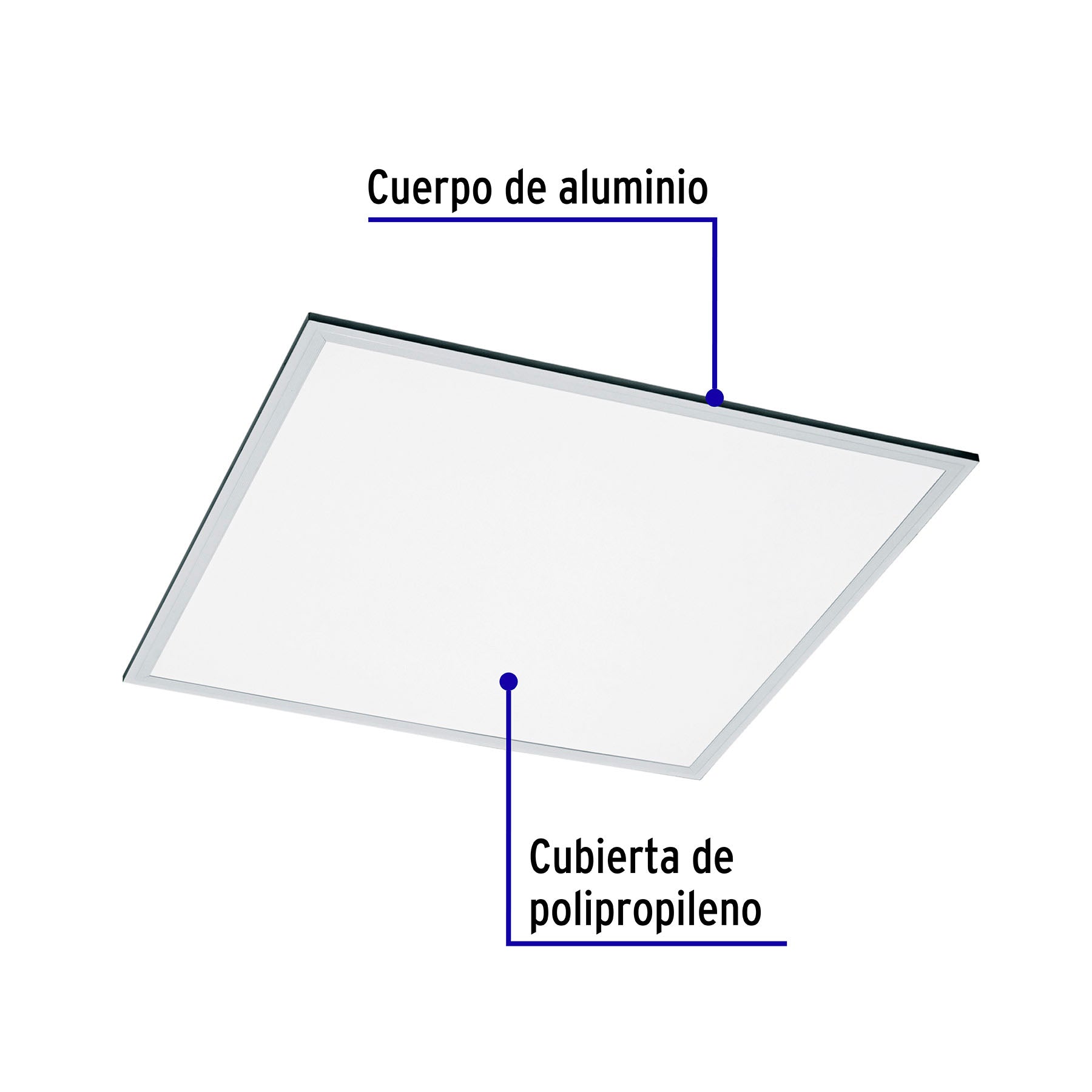 Panel delgado colgante de LED 45 W 60 x 60 cm luz neutra | COL-400LN | 49724