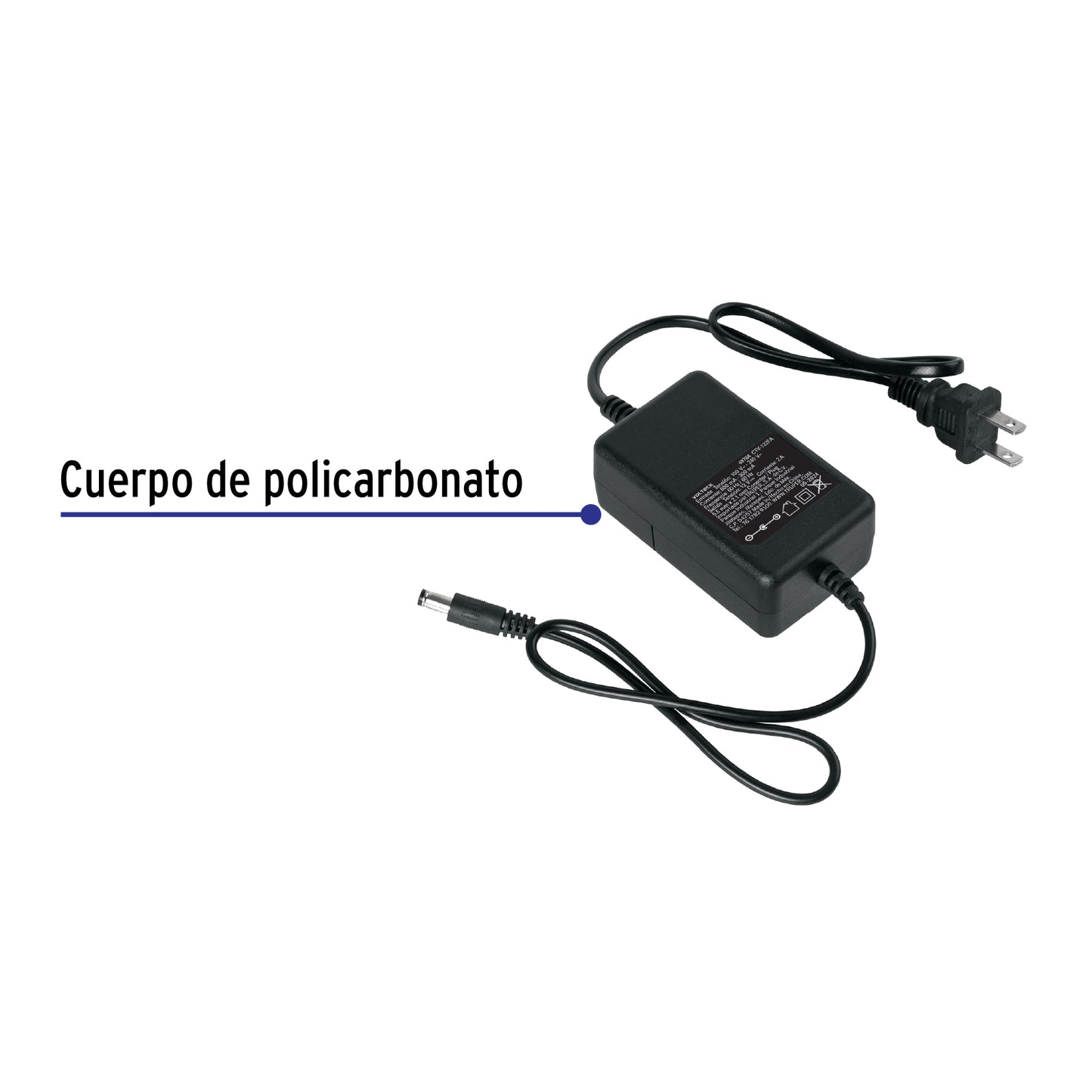 Fuente de Alimentación 12V 2A para CCTV, Volteck | CTV-122FA | 49784