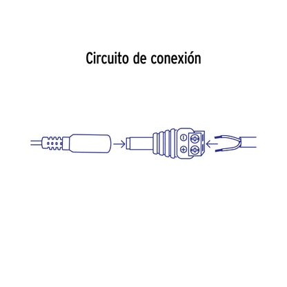 Conector de energía para CCTV tipo macho, Volteck | CTV-1M | 49794