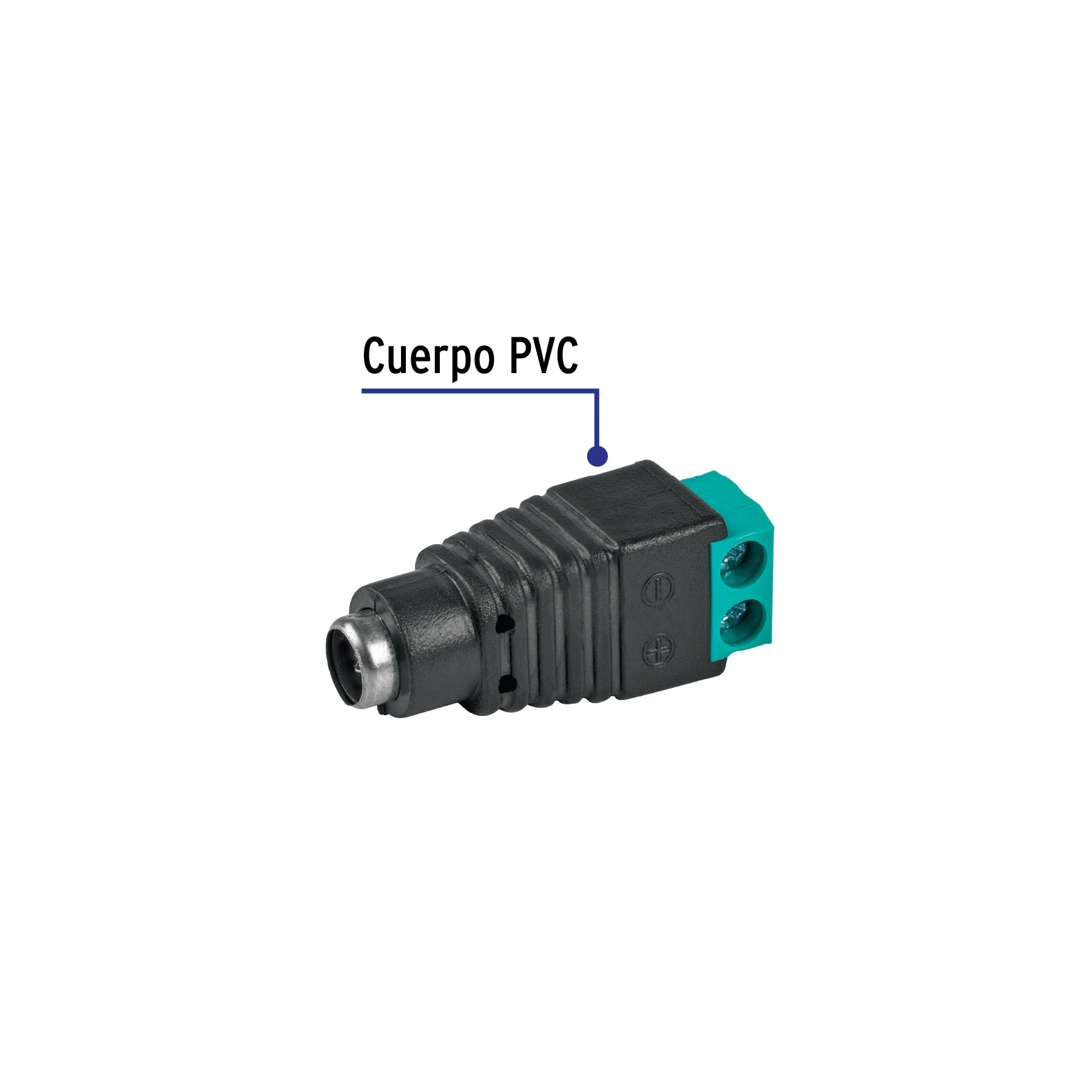 Conector de energía para CCTV tipo hembra, Volteck | CTV-1H | 49795