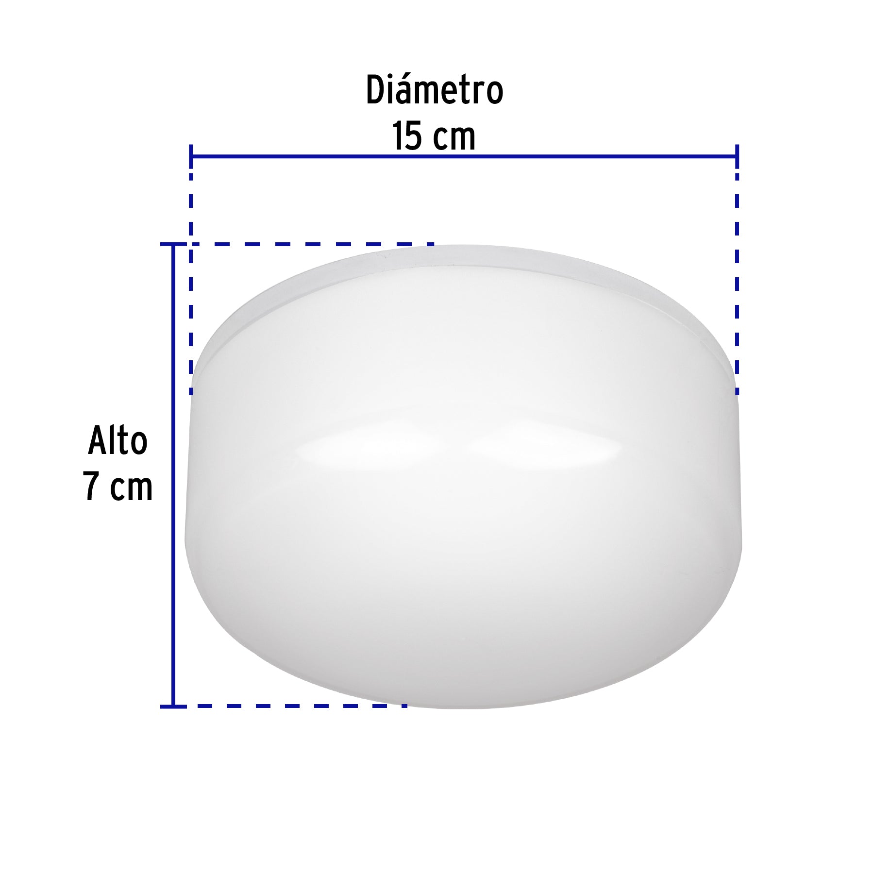 Luminario LED plafón 15W 6500K, con base E26, VOLTECK | PLA-800L | 49804