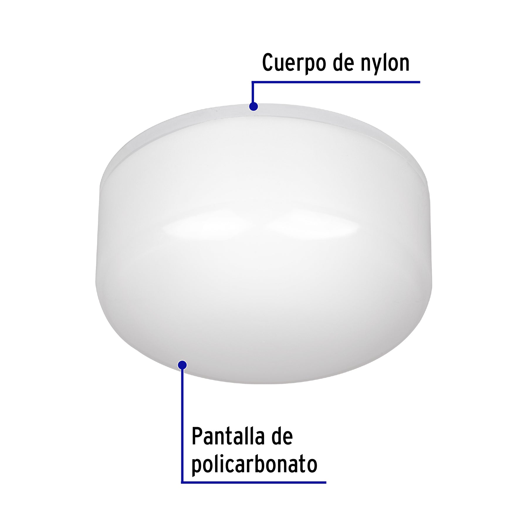 Luminario LED plafón 15W 6500K, con base E26, VOLTECK | PLA-800L | 49804