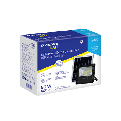 Reflector LED con panel solar 60W 6500K, VOLTECK | REF-503SL | 49835