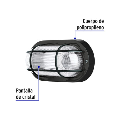 Arbotante decorativo de ABS, ovalado, lámpara no incluida | ARB-006S | 49864