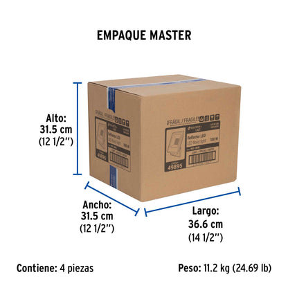 Reflector LED para exteriores 100W 6500K, VOLTECK | REF-304L | 49895