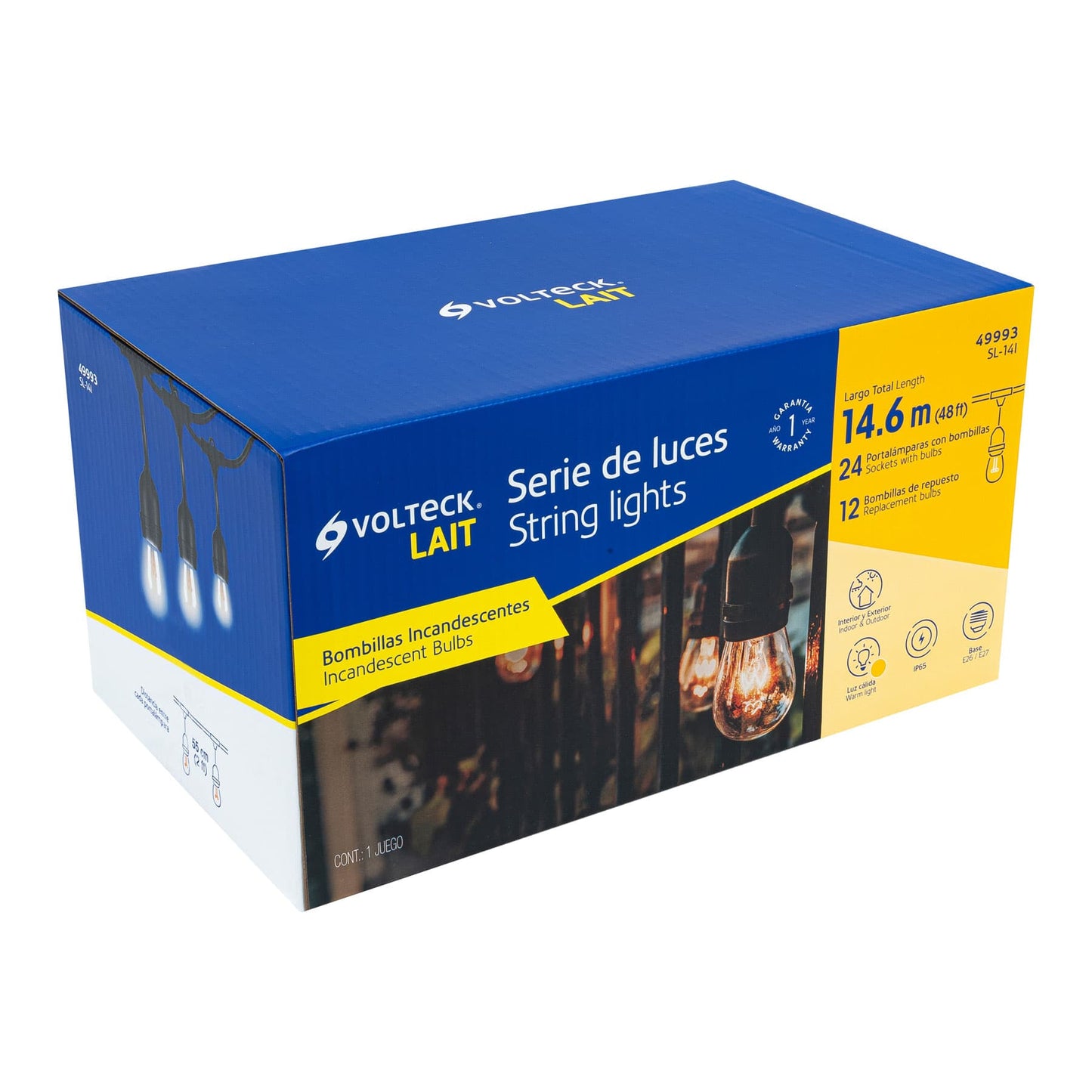 Serie de 14.6 m con 24 luces incandescentes para exterior | SL-14I | 49993