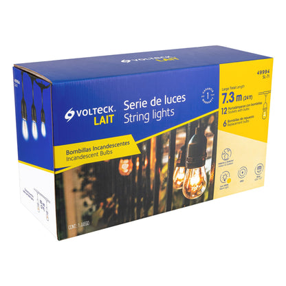 Serie de 7.3 m con 12 luces incandescentes para exterior | SL-7I | 49994