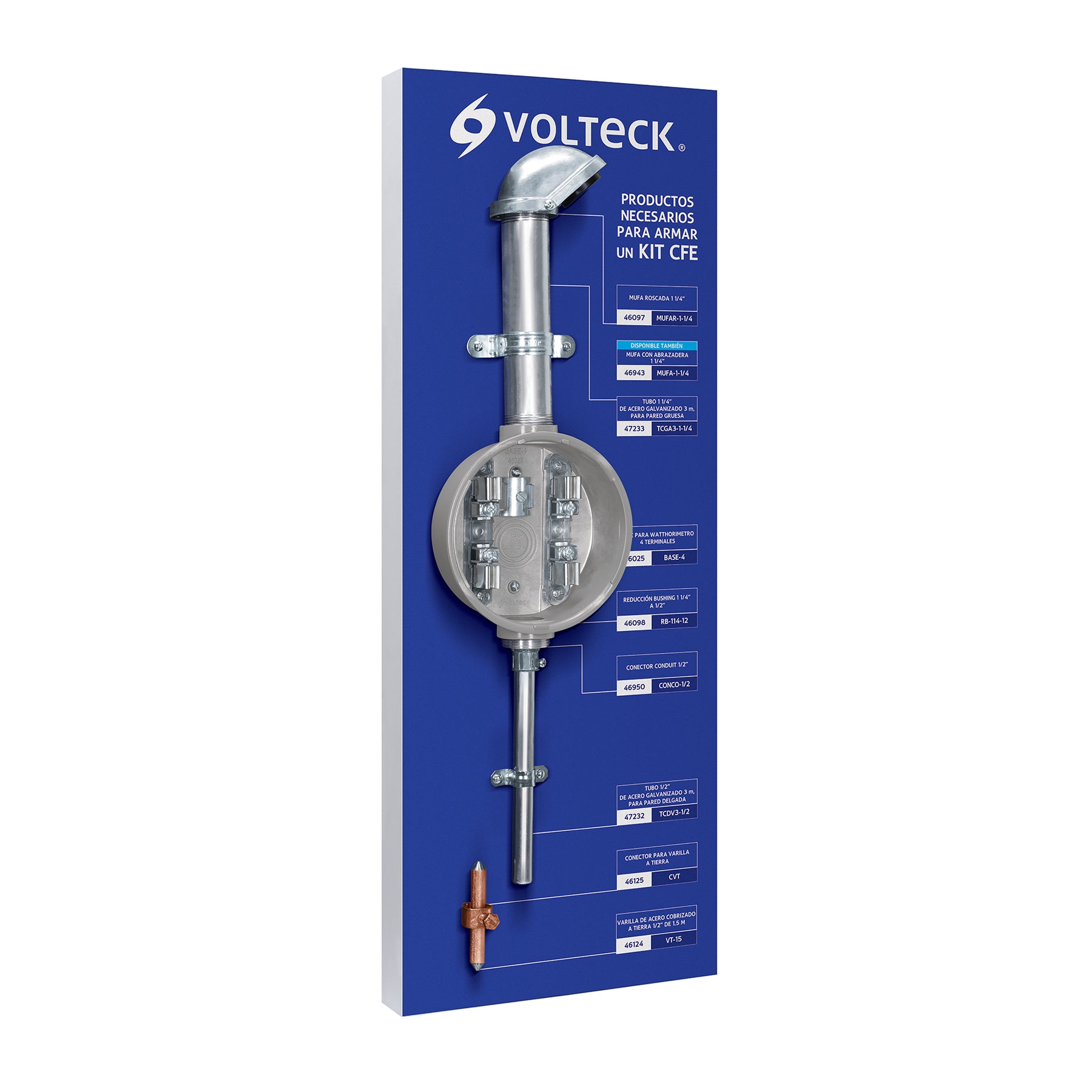 Tablero exhibidor de Kit CFE, Volteck | EX-KIT-CFE | 55952