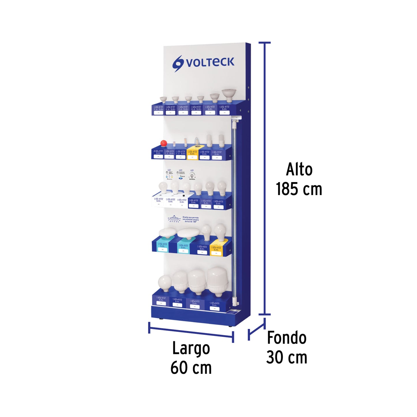 Exhibidor de piso de Lámparas Volteck | EX-PI-LAMP | 55983
