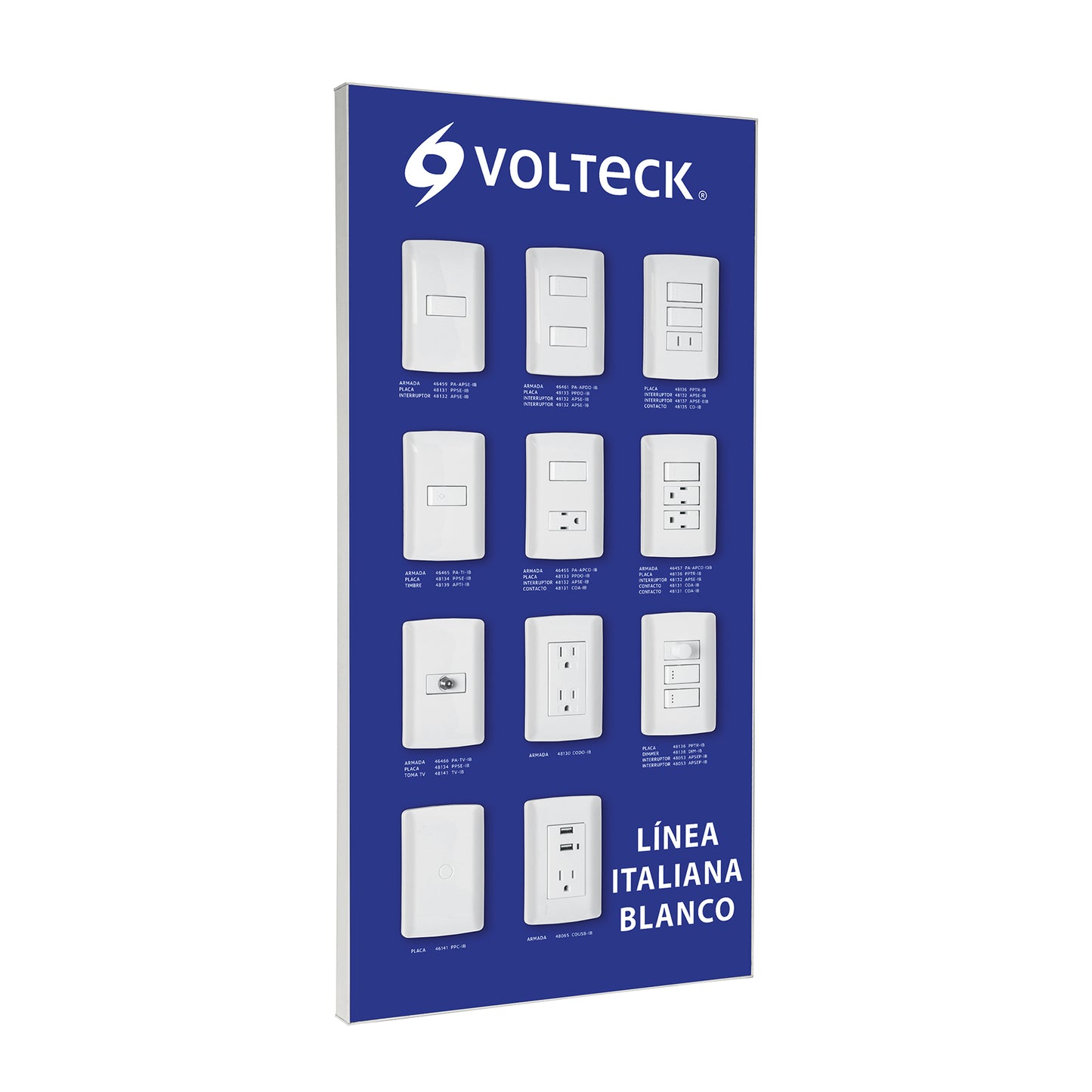 Exhibidor línea italiana blanco Volteck | EX-LIB-VK | 57063