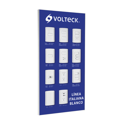 Exhibidor línea italiana blanco Volteck | EX-LIB-VK | 57063